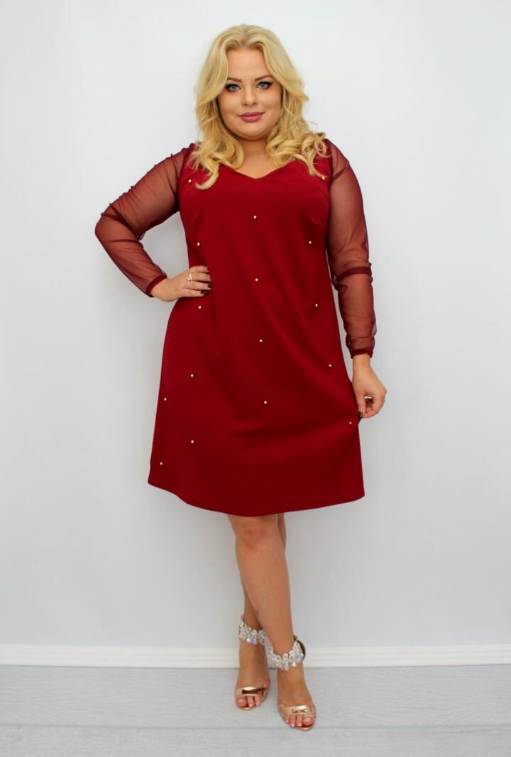 Perła Stylu: odkryj sukienkę Perla, która podkreśli Twoje piękno! Bordo