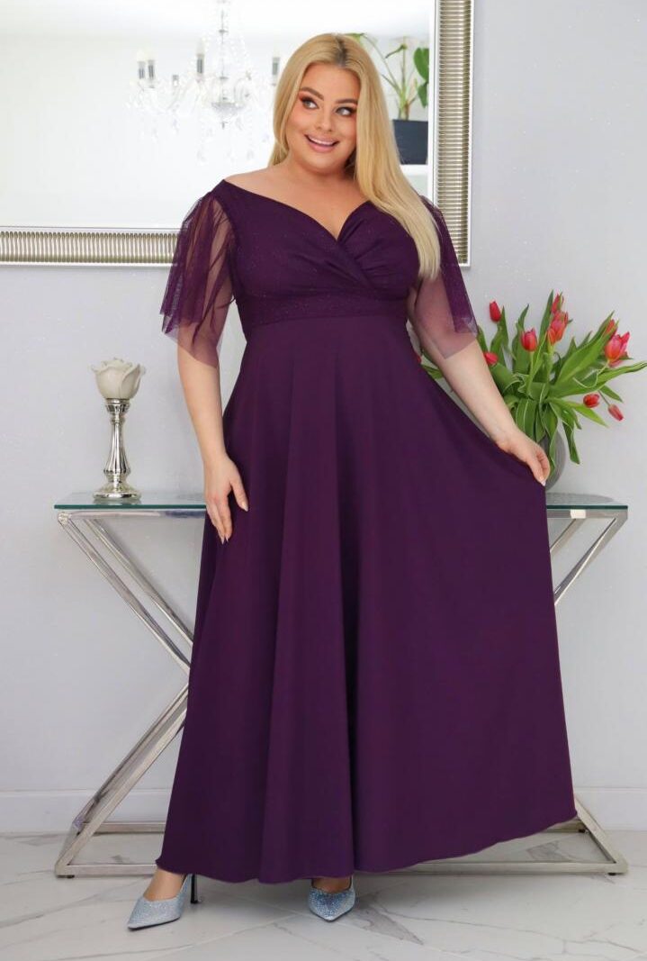 Moira – klasyczna sukienka maxi, która nigdy nie wychodzi z mody! FIOLETOWA