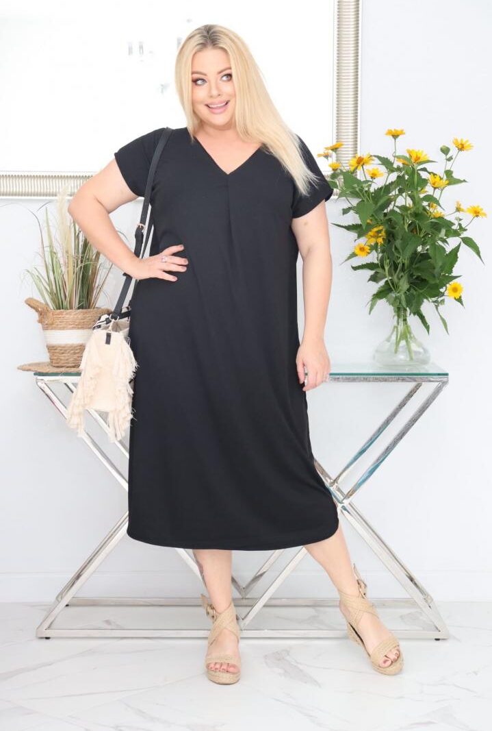 Sukienka Luna klasyczna niezwykle wygodna i szykowna czarna