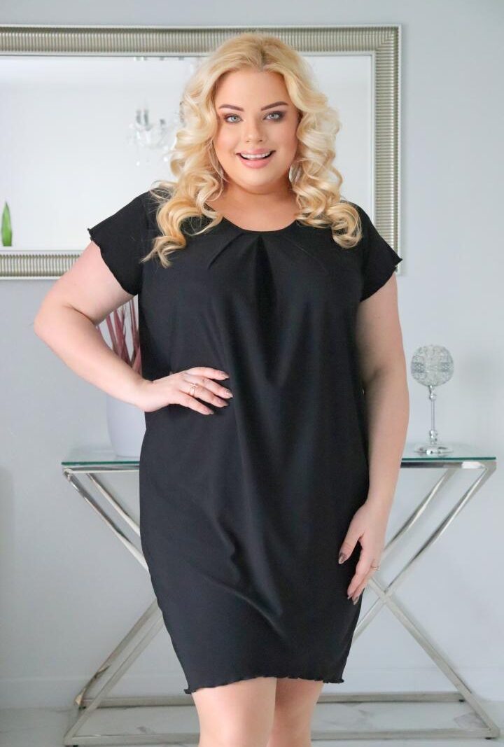 Sukienka Kama do noszenia soute lub z narzutkami czarna