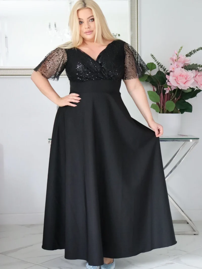Sukienka Arwena - elegancja, która olśniewa. Kwintesencja wieczorowego blasku! CZARNA