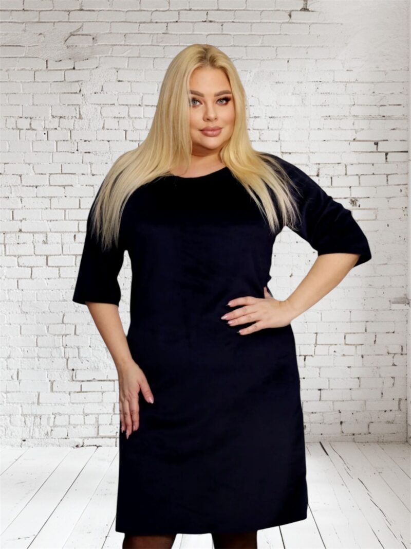 Sukienka Simona welurowa 100% bawełna czarna