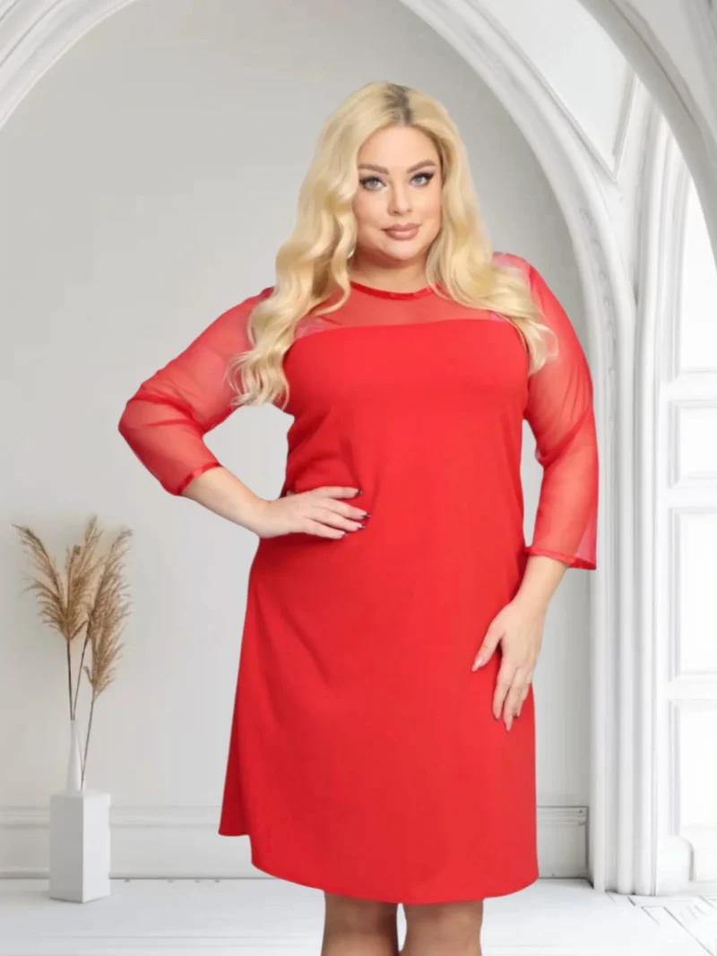 Sukienka Harper trapezowa tiul czerwona