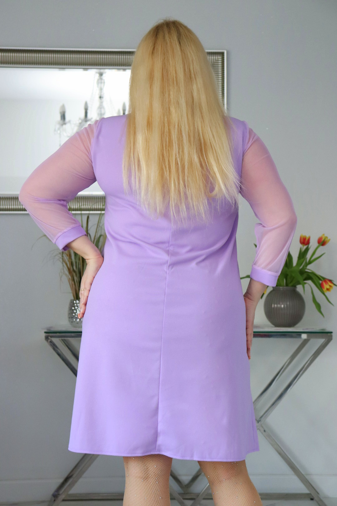 Perła Stylu: odkryj sukienkę Perla, która podkreśli Twoje piękno! Liliowa - obrazek 5