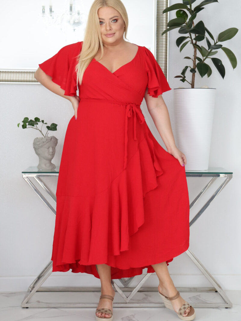 Sukienka ALBINA: Wygoda i elegancja w jednym. Poznaj sukienkę, w której się zakochasz! CZERWONY