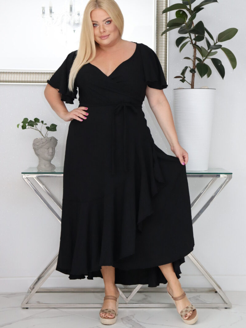 Sukienka ALBINA: Wygoda i elegancja w jednym. Poznaj sukienkę, w której się zakochasz! CZARNA